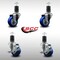 Service Caster 3'' SS Blue Poly Wheel Swivel 1-5/8'' Expanding Stem Caster Set 2 Brakes, 4PK SCC-SSEX20S314-PPUB-BLUE-2-TLB-2-158 - alternate 2